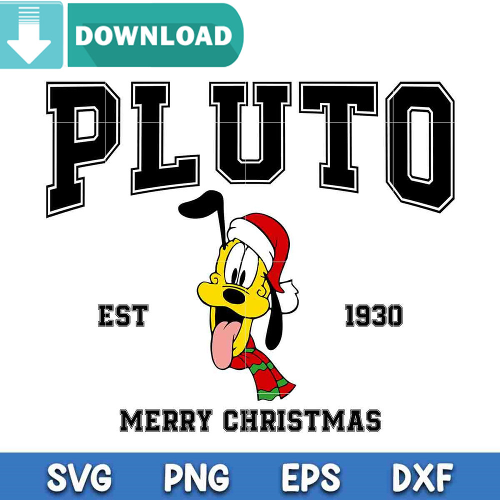 Pluto Merry Christmas SVG EPS DXF PNG.jpg.jpg