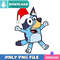 Bluey Santa Hat PNG Perfect Sublimation Design Download.jpg