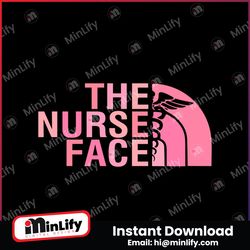 the nurse face pink version svg graphic design file