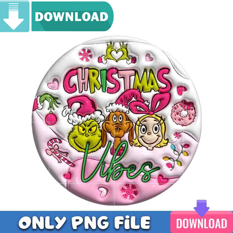 Christmas Vibes Grinch Ornament Png Best Files Design.jpg