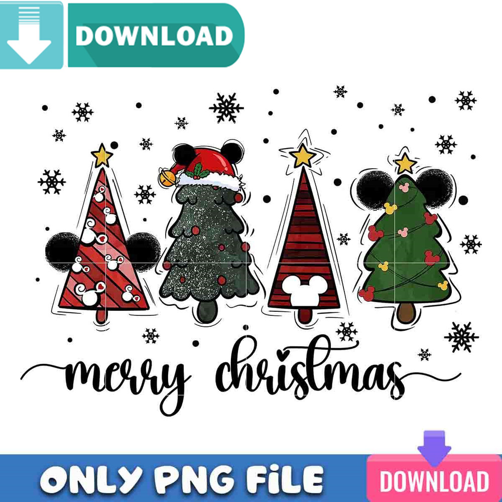 Disney Christmas Tree PNG Perfect Sublimation Design Download.jpg
