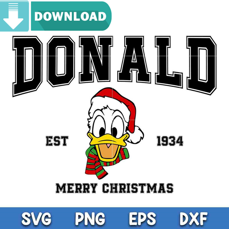 Donald Merry Christmas SVG EPS DXF PNG.jpg.jpg