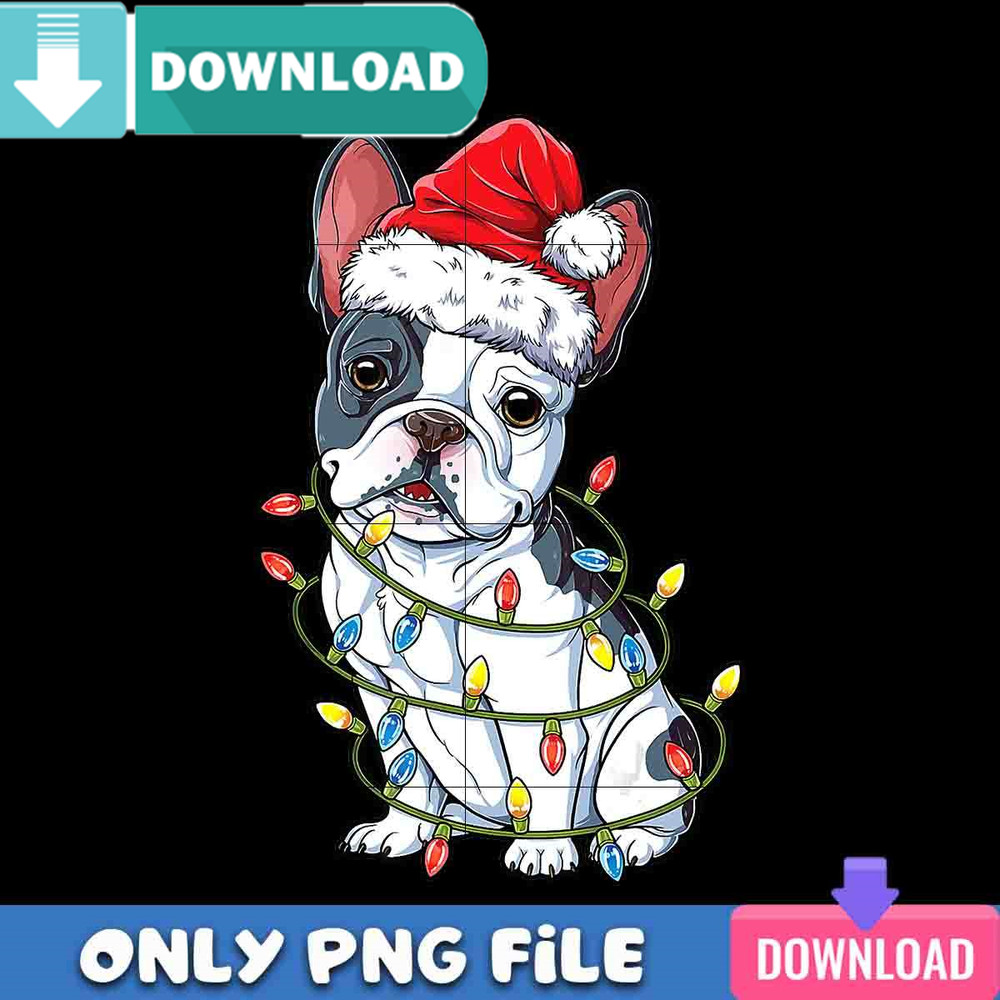 French Bulldog Santa PNG Perfect Files Design Download.jpg