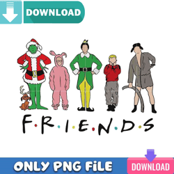 friends characters christmas movies png best files design