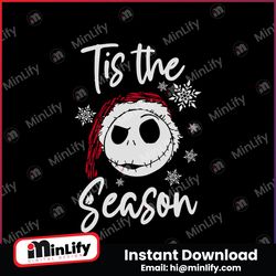 santa jack skellington tis the season svg file for cricut
