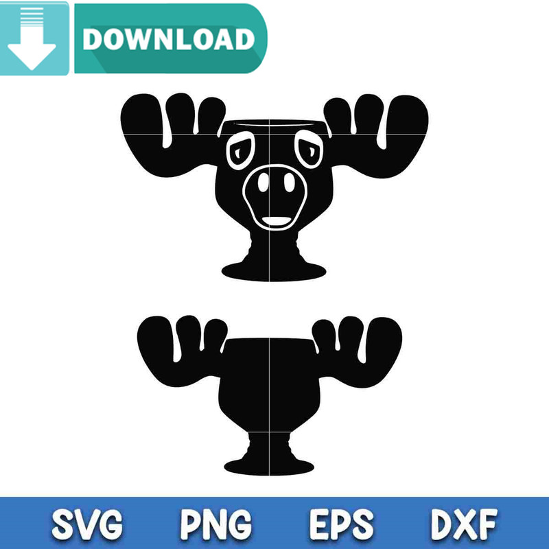 Reindeer Cup Black Svg.jpg.jpg