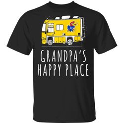 kansas jayhawks camping  grandpas happy place  team tshirt