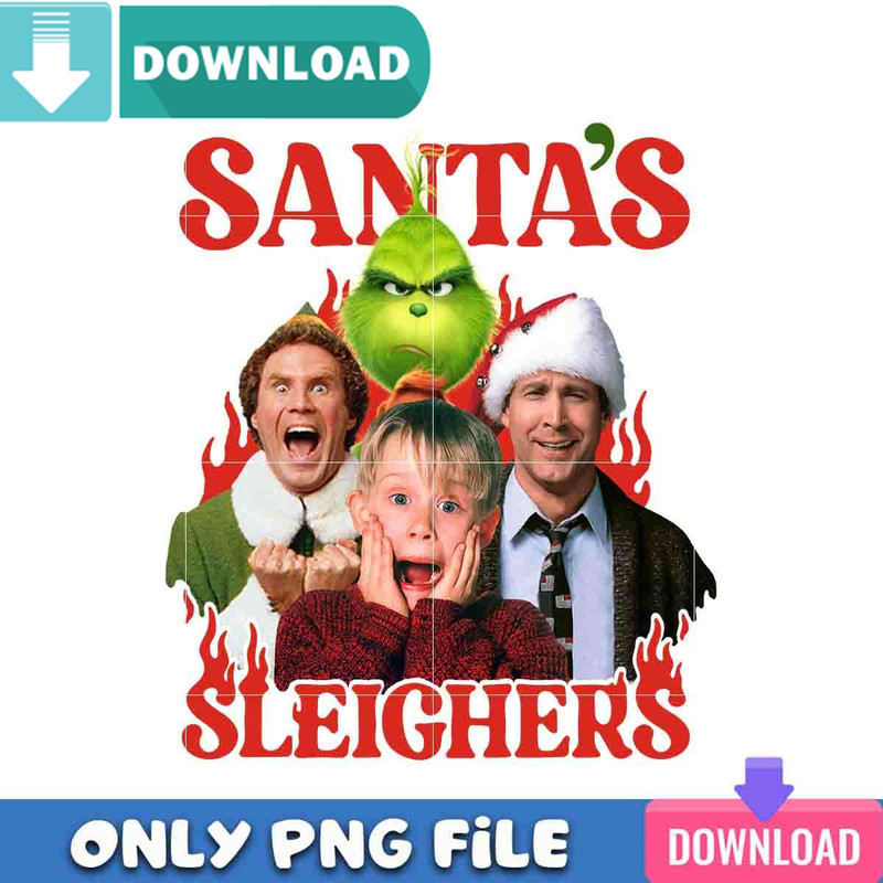 Santa's Sleighers Christmas Png Best Files Design Download.jpg