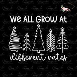 SPED Teacher Christmas We All Grow At Different Rates SVG