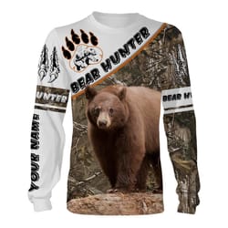 grizzly bear hunting custom name 3d all over printing t-shirt, sweatshirt, long sleeves, hoodie &8211 personalized hunti