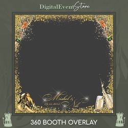 wedding 360 overlay videobooth 360 gold rings selfie 360 champagne photobooth 360 bday 360 custom template 360 wedding