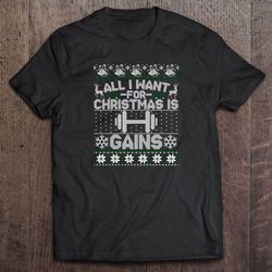 all i want for christmas is gain2 t-shirt