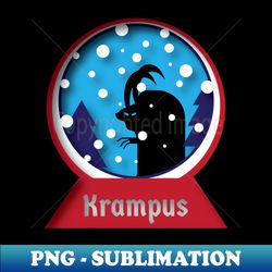 Krampus Snowglobe - Exclusive PNG Sublimation Download - Bold & Eye-catching