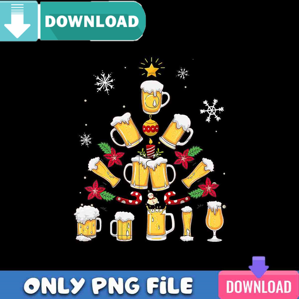 Beer Christmas tree PNG Perfect Files Design Download.jpg