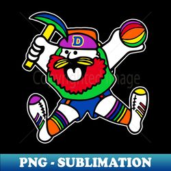 Defunct Denver Nuggets Rainbow Maxie the Miner - Modern Sublimation PNG File - Instantly Transform Your Sublimation Projects