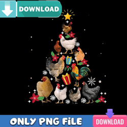 christmas chickens tree png perfect files design download