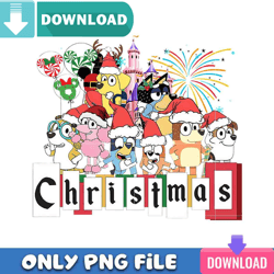 christmas disney bluey png perfect sublimation design download
