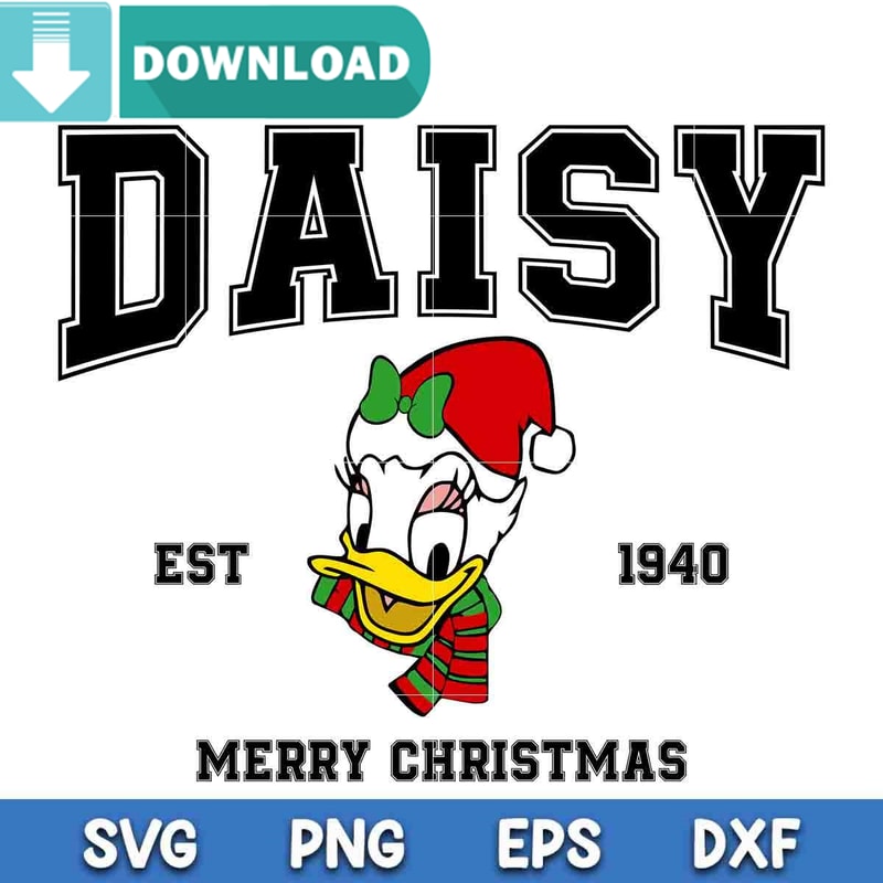 Daisy Merry Christmas SVG EPS DXF PNG.jpg.jpg