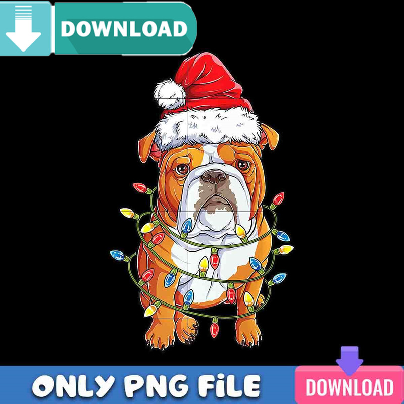 English Bulldog Santa PNG Best Files Design Download.jpg