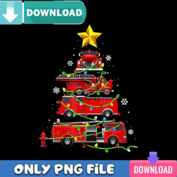 firefighter truck christmas tree png best files design