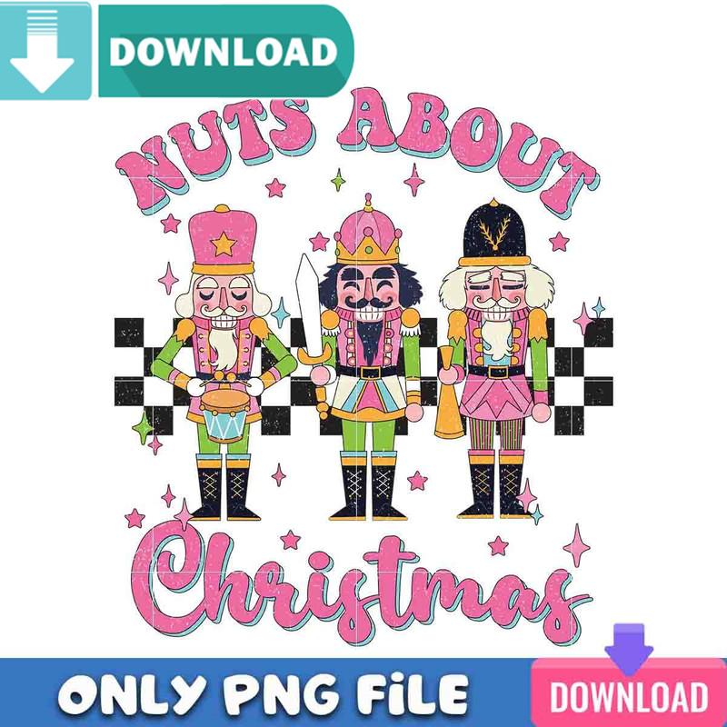 Nuts About Christmas Pink Png Best Files Design Download.jpg