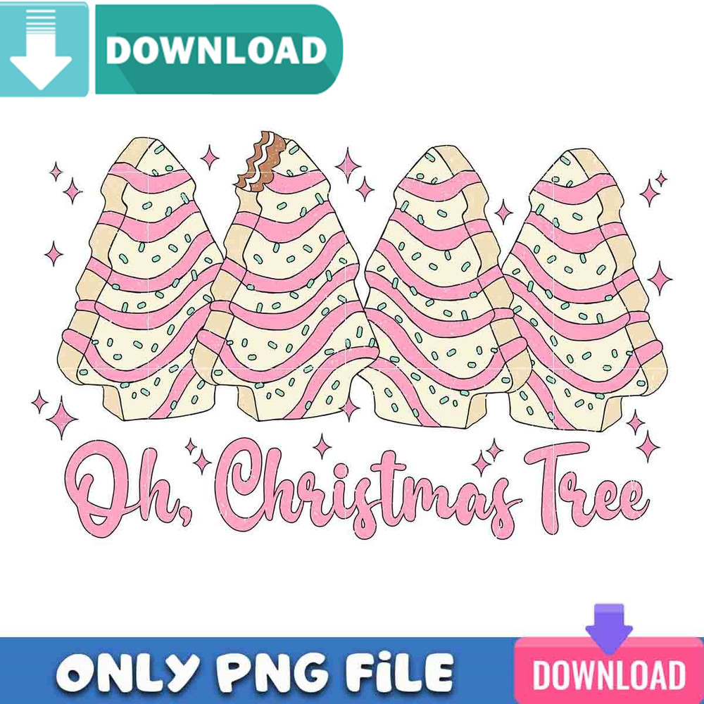 Oh Christmas Tree Cake Pink Png Best Files Design Download.jpg