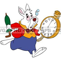 White Rabbit Svg, Alice in Wonderland Svg, Cartoon Customs SVG, EPS, PNG, DXF 81