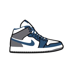j1 true blue svg, sneaker art svg, sneaker vector svg, sneaker svg, j1 true blue cut files, cricut, png, svg