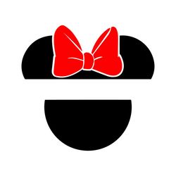 minnie mouse head silhouette, digital download