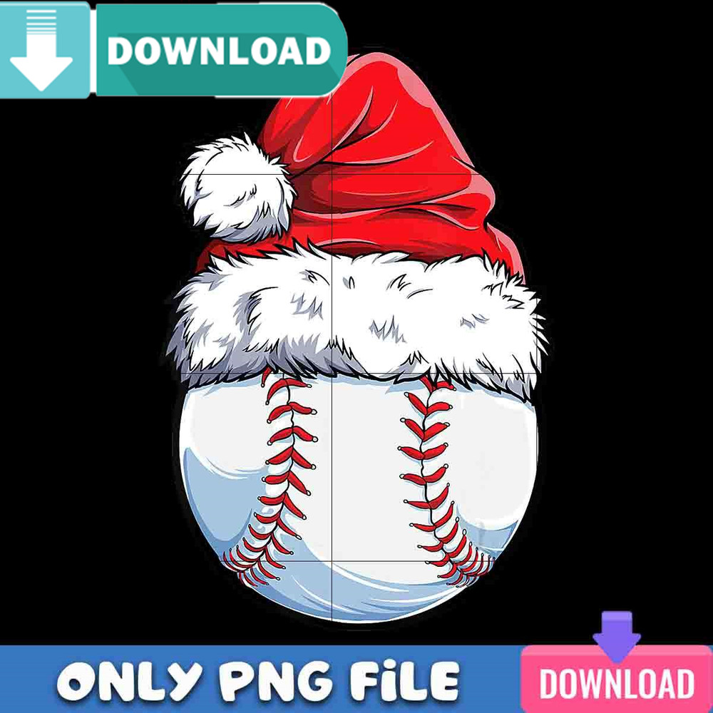 Christmas Baseball PNG Perfect Sublimation Design Download.jpg