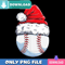 Christmas Baseball PNG Perfect Sublimation Design Download.jpg