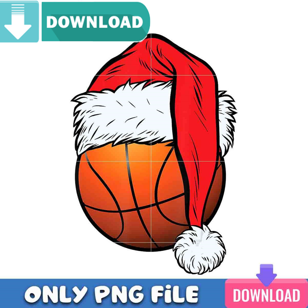 Christmas Basketball PNG Perfect Sublimation Design Download.jpg