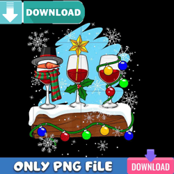 christmas wine glasses png perfect sublimation design download