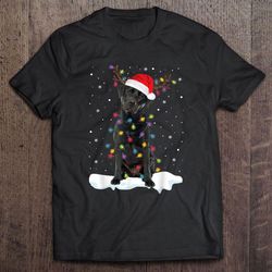 Black Labrador Retriever Santa Hat Reindeer Christmas TShirt