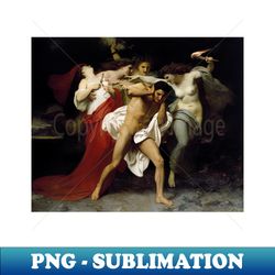 Orestes Pursued By The Furies by William-Adolphe Bouguereau - Unique Sublimation PNG Download - Spice Up Your Sublimation Projects