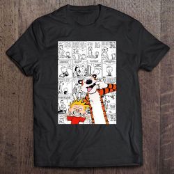 calvin hobbes comics tee shirt