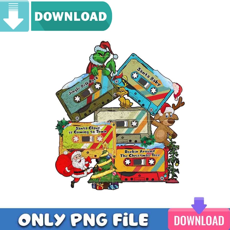 Grinch Cassette PNG Perfect Files Sublimation Design Download.jpg