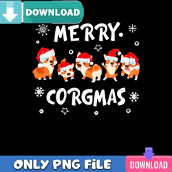 Merry Corgmas PNG Perfect Sublimation Design Download