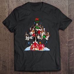 cavalier king charles spaniel christmas tree tshirt