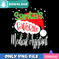 santa favorite medical assistant png perfect sublimation design download