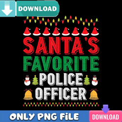 santa favorite police officer png perfect sublimation design download
