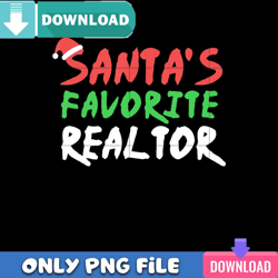 santa favorite realtor png perfect sublimation design download