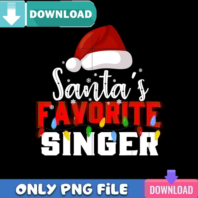 Santa Favorite Singer PNG Perfect Sublimation Design Download.jpg