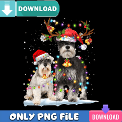 schnauzer reindeer santa hat png perfect sublimation design download