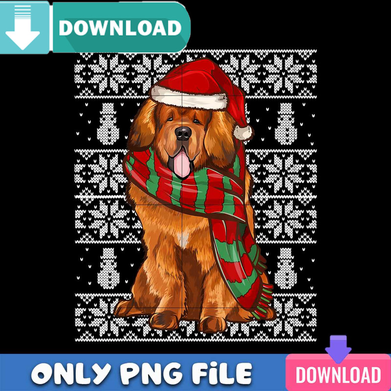 Xmas Tibetan Mastiff Png Best Files Design Download.jpg