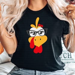 turkey shirt, turkey face shirt, thanksgiving shirt, turkey with sunglasses shirt