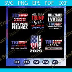 donald trump, donald trump svg, trump 2020 svg, the sequel make liberals cry again, files for silhouette, files for cric