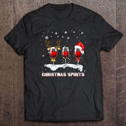 christmas spirits wine bubbly martinis shirt