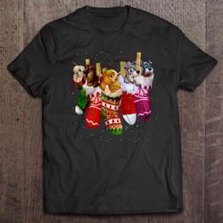 christmas stockings lady and the tramp dogs v-neck t-shirt