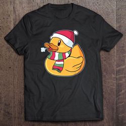cute rubber duckie duck christmas tshirt